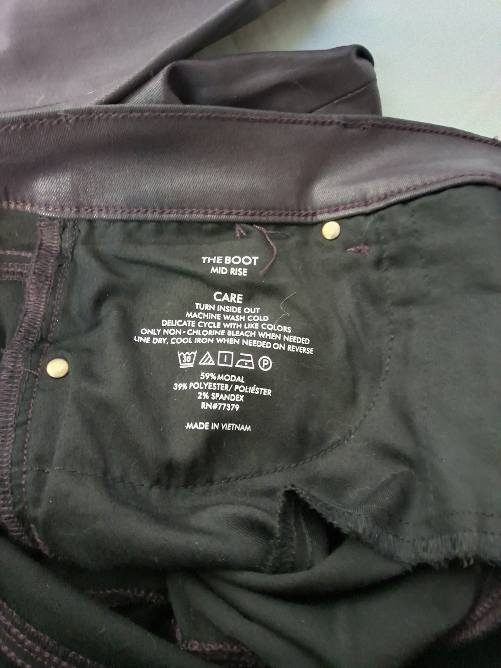 Ann Taylor Faux Leather Pants in Deep Plum - Picture 5 of 5